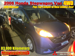 2006 Honda Stepwagon Campervan 4WD Pop Top Van 83,000 km